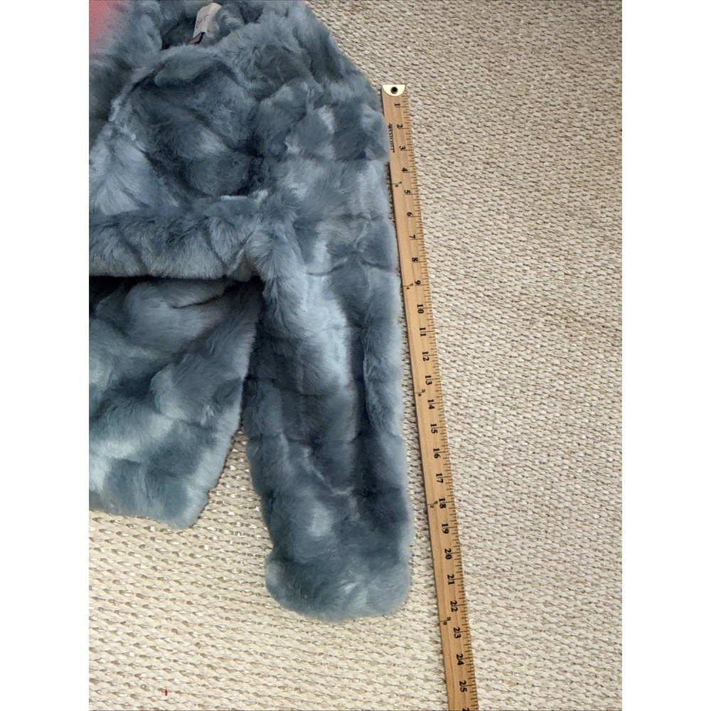 Loft Women's Faux Fur Blue Jacket Coat. Festival. Small P. Ann Taylor - Picture 10 of 10